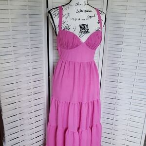 Princess Polly Backless Pink Women's Midi  Dress Joella New Size 8
